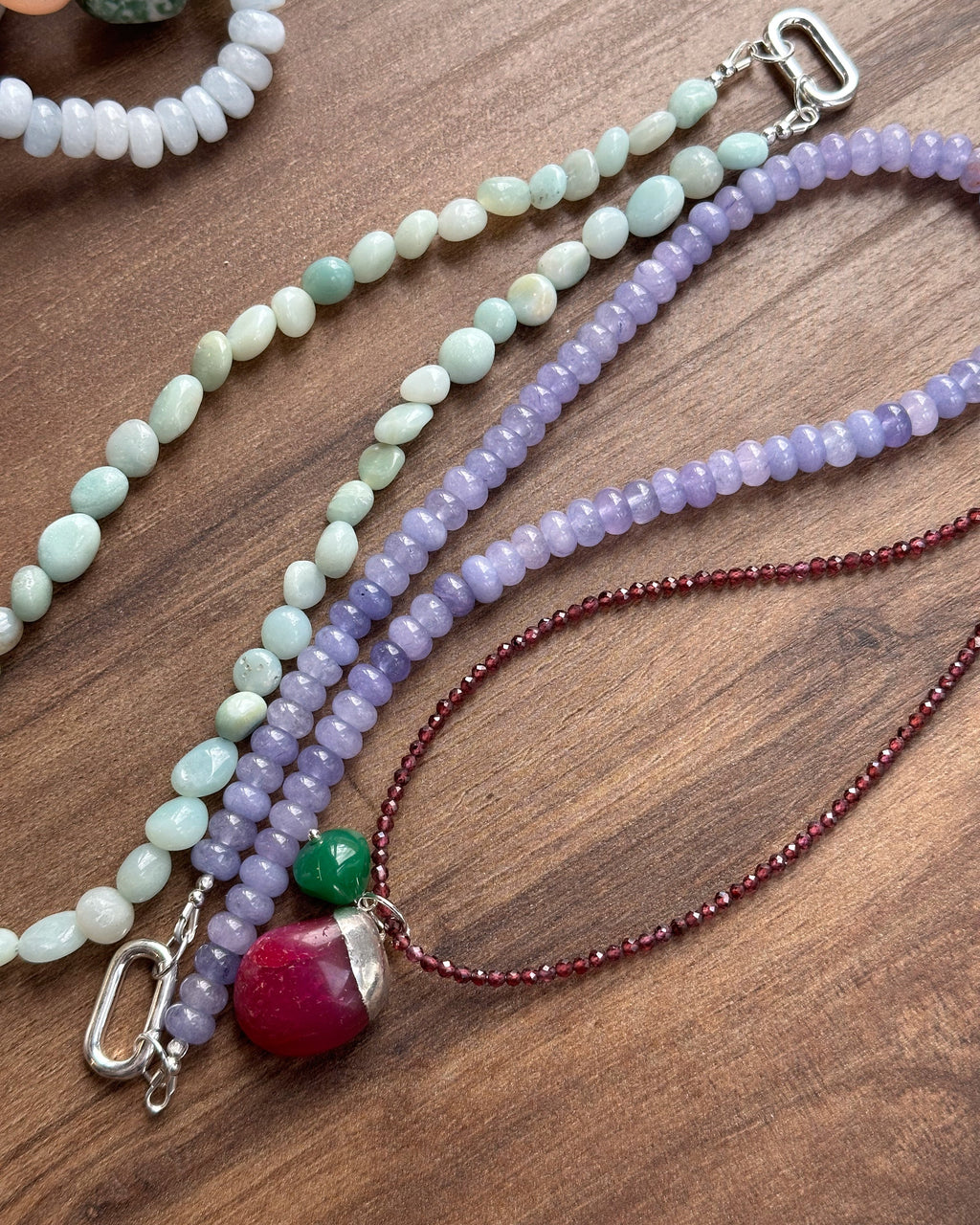 Pomegranate pendant necklace