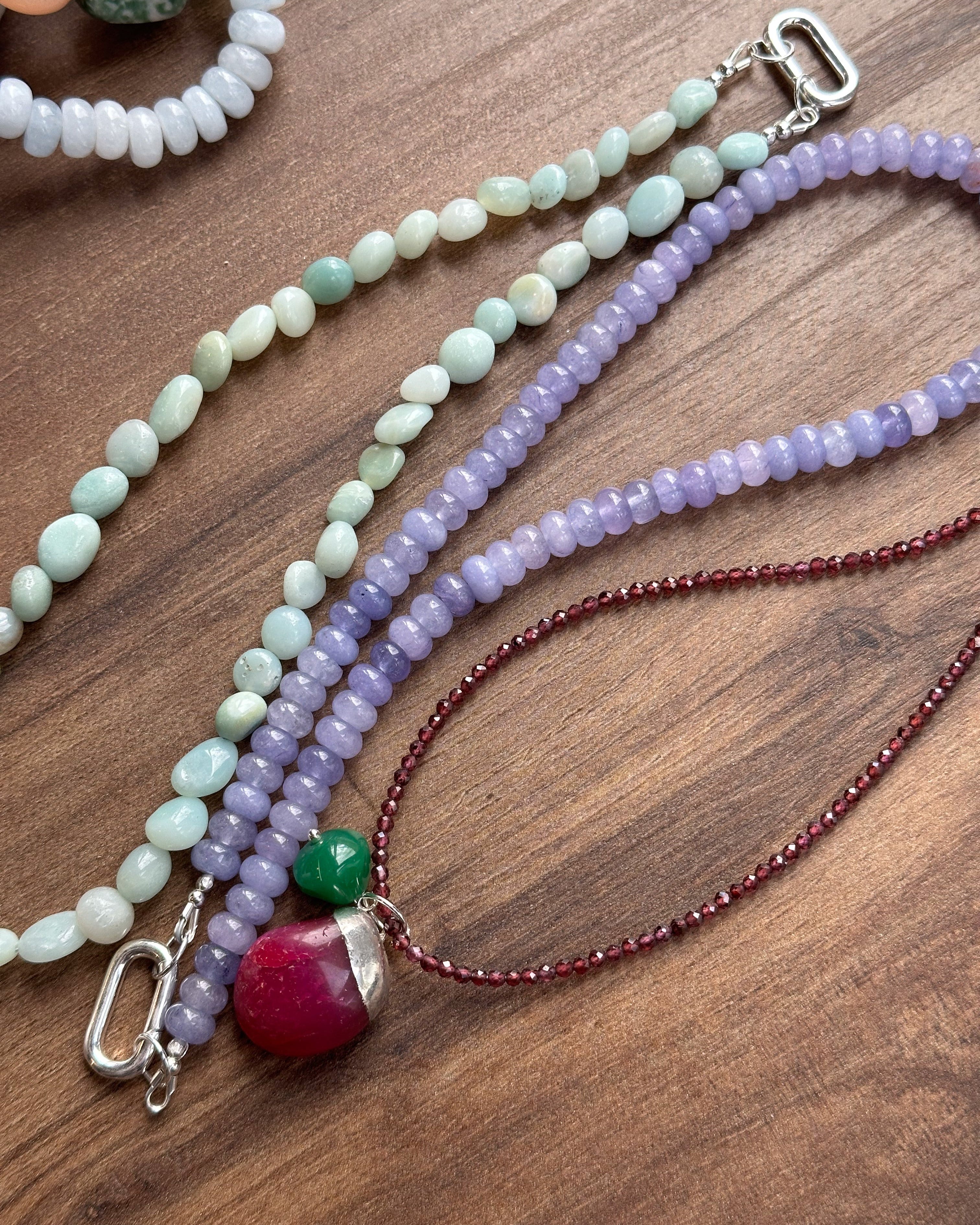 Pomegranate pendant necklace